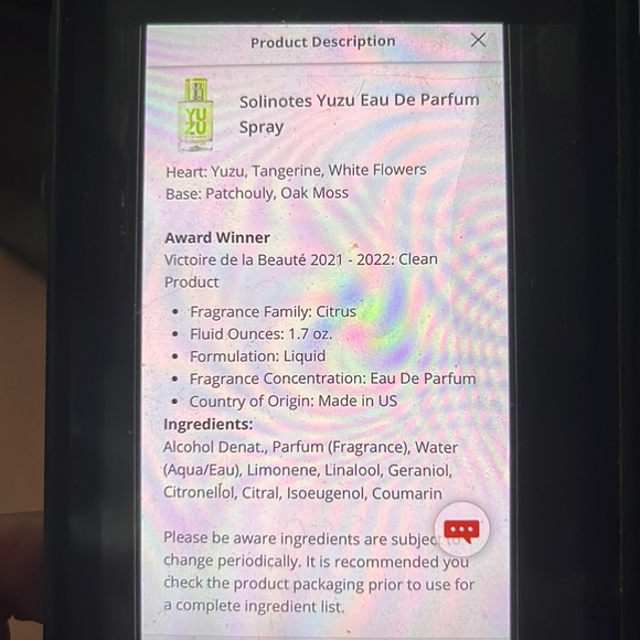 Solinotes YUZU Eau de Parfum full-size NEW BNIB - Picture 3 of 5